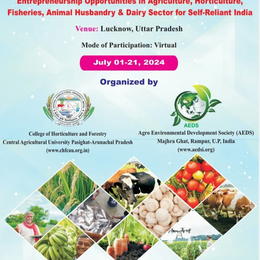 2012Cpsingh's tweet image. Online Registration Link: 

forms.gle/7rDcnB7u5hcukA…

21 Days National Training Cum Summer School on “Entrepreneurship Opportunities in Agri...” during July 01-21, 2024 

For More Details Contact:   
Dr. Chhatarpal Singh, Course Coordinator 
Calling &amp;amp; WhatsApp No. +91-6394082801