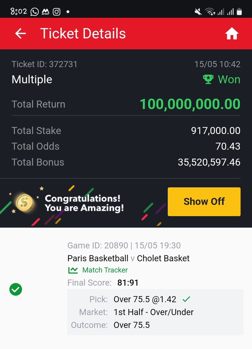 Hello 👋 from your favorite Bookies Nightmare 100 million naira is here Community win 🏆 Drop your winning tickets under this tweet Congratulations once again 👏