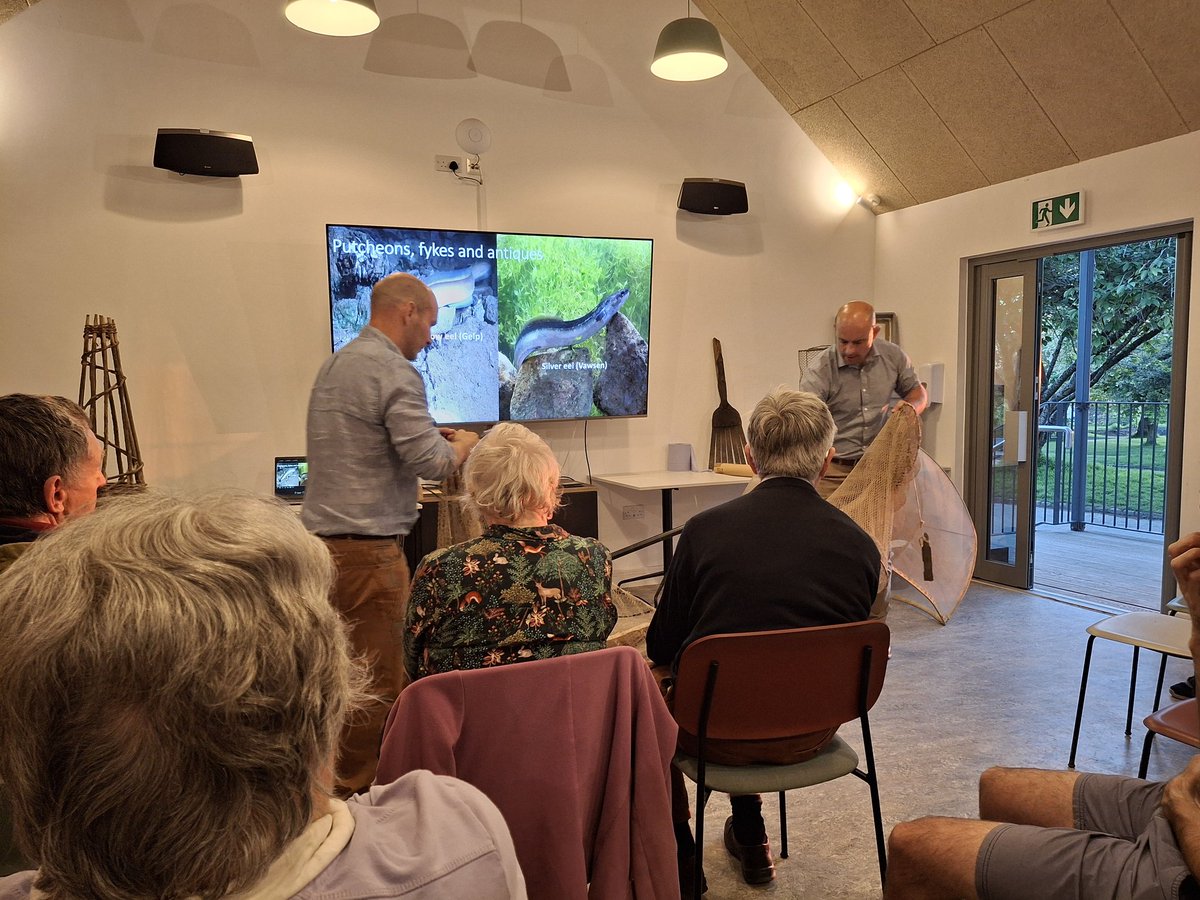 CandiaMcKormack's tweet photo. Excellent talk by @severnpiscator &amp; @MattyH02 last night on heritage fishing on the Severn, and the future health of Sabrina and her fish stocks. Thanks to @forhill2022 for organising, and thanks to Mike &amp; Matt for tearing themselves away from their beloved river for the evening! https://t.co/GB7dt4OiLm