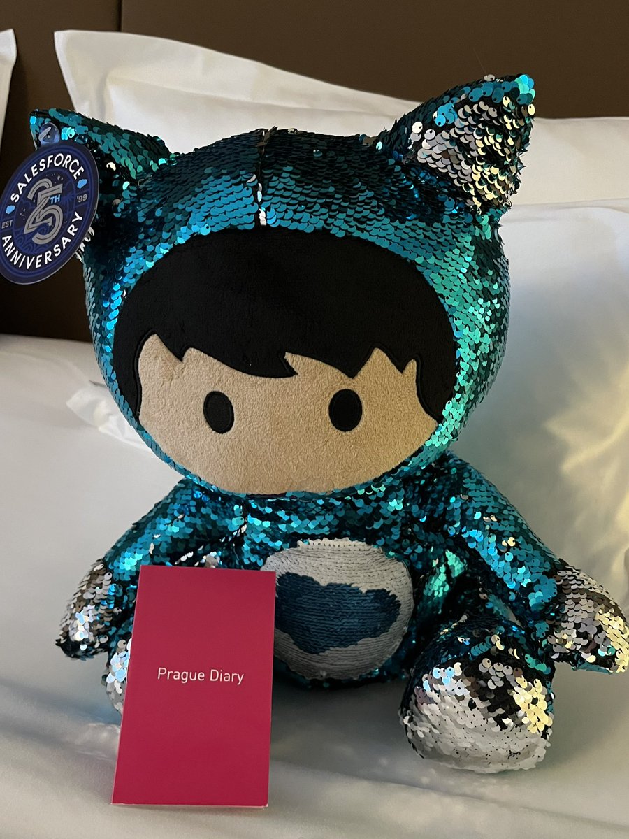 Dear diary, I’m off to @CzechDreamin tomorrow to learn new things and have some fun. And there may be hugs. I love hugs! And come to my mom’s keynote to hear all about me and my friends. Signed, Astro Nomical #CD24 #trailblazercommunity #salesforce #trailhead #wheresAstro