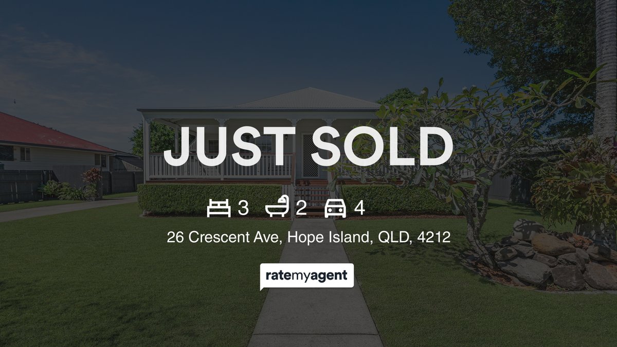 MarkJCarew's tweet photo. 🛌 3 🛀 2 🚘 4
📍 26 Crescent Ave, Hope Island, QLD, 4212

My latest sale on RateMyAgent.
 4295711
https://t.co/BvqvecDlIu

...
#ratemyagent #realestate #Professionals_Vertullo_Real_Estate https://t.co/G1fyIQxmbU