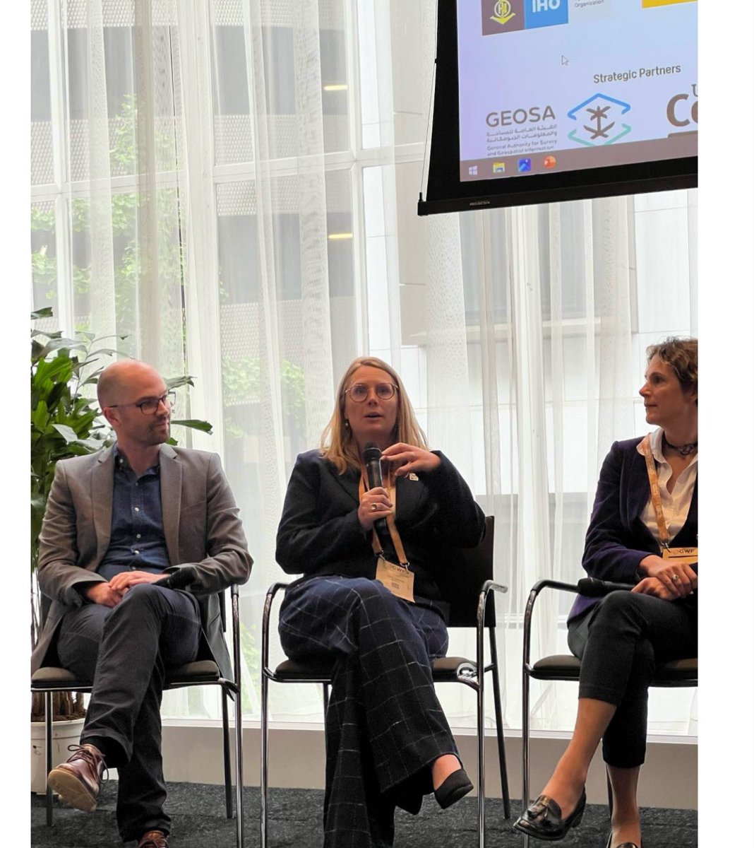 EMODnet's tweet image. Reflecting on a great day of sessions at #gwf2024 on #IntegratedOceanKnowledge for the #BlueEconomy closing with EMODnet’s @larkin_kate , #Seabed2030&apos;s @saltwatersteve, Laurence Janssens of @HubOcean_ &amp;amp; Christian Thellufsen of Danish #Geodata Agency. Thank you @GeospatialM !