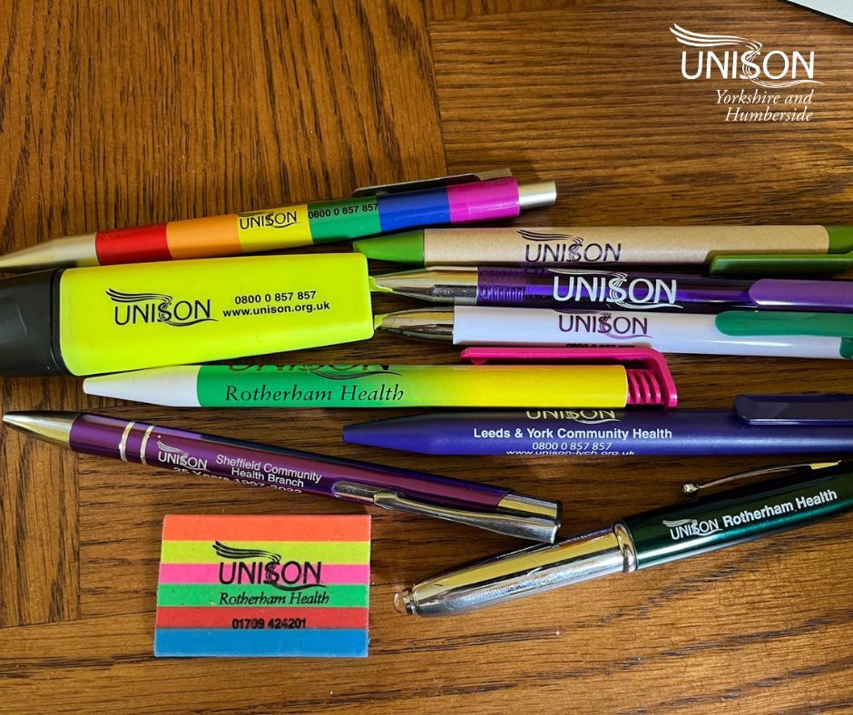📝 Did you know this week is #nationalstationaryweek ? ✏ Here's a selection from Jamie's pencil case. What's the best bit of #UNISON stationary you have picked up over the years?