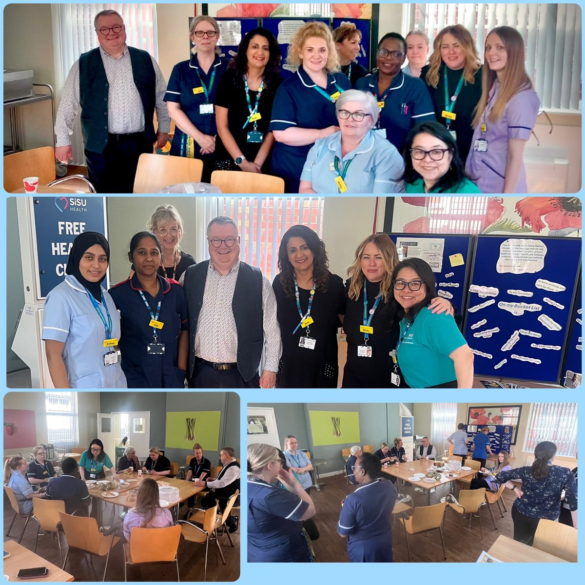 Thank you @BrianwDolan for joining us @nhsswft last week to support @DyingMatters week in our bereavement cafe ☕️lovely to see staff engaging and supporting one another 🫶🏻💙@rawbubbles9 @Kam_Madar @Corporatenurses @SwftOpmu