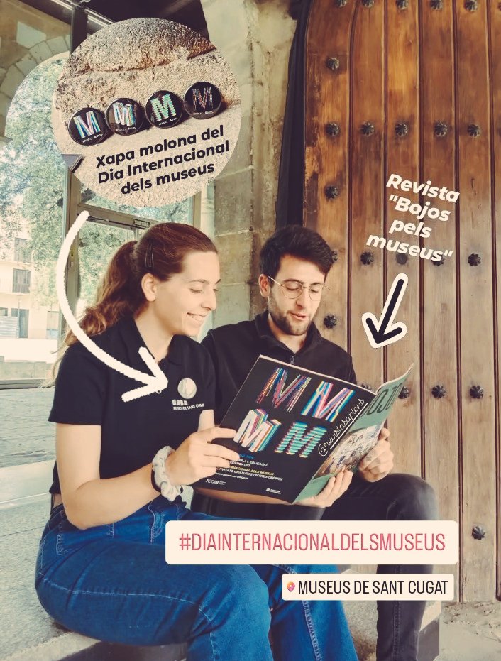 Ja tenim al museu la revista 'Bojos pels museus' de @sapienscat i la xapa del #dim2024 @patrimonigencat @patcdiba que podreu adquirir gratuïtament durant aquest cap de setmana! + Info del que us hem preparat pel Dia dels Museus a museu.santcugat.cat