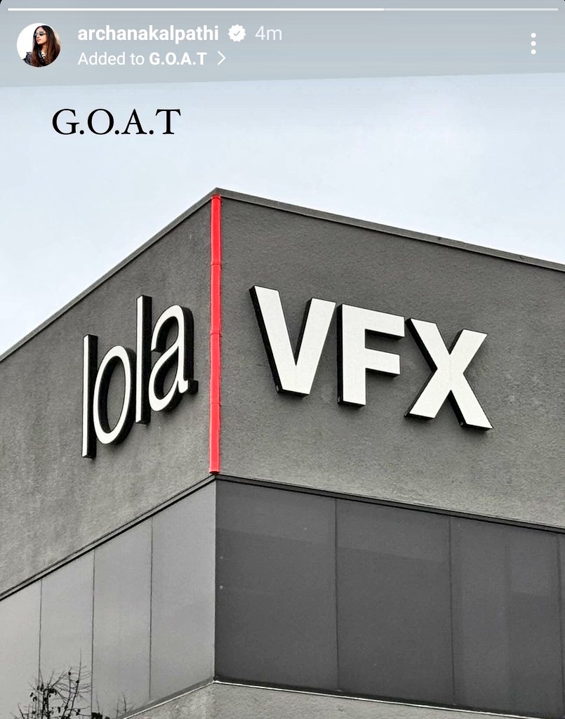 The G.O.A.T Post-production/VFX works going on at Lola VFX. #TheGreatestOfAllTime