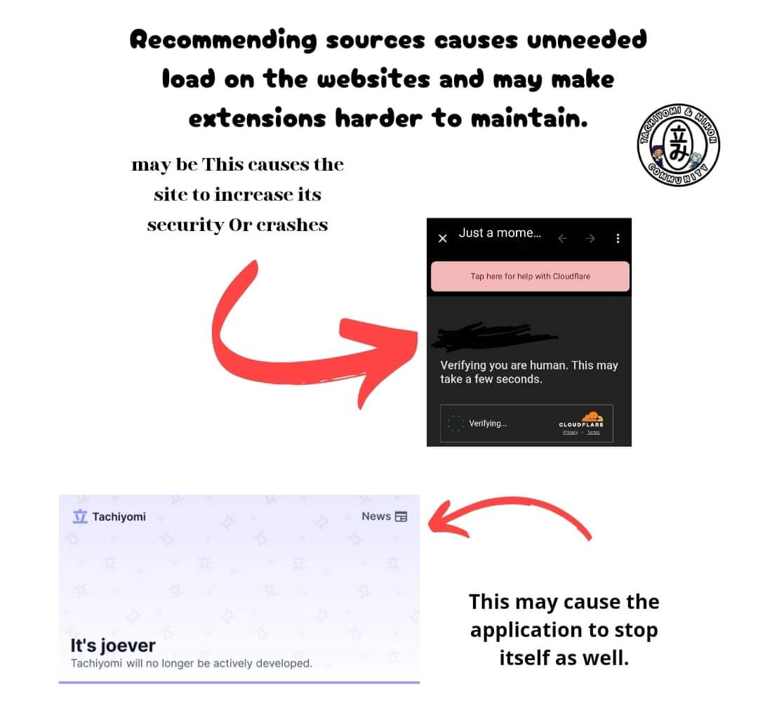 That's why we don't recommend extensions and that's why the rule 1 was created