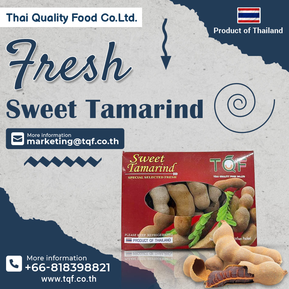 Fresh Sweet Tamarind

Pack Size: 250g, 450g
Storage: (+2 to +5 DC)

tqf.co.th/fresh-sweet-ta…

#tqf #tamarind #thaiqualityfood #ThaiFood #ThaiCuisine #ThaiSpices #TasteOfThailand #FlavorfulPaste #tamarindpaste #CookingWithTamarind #thailand #freshsweettamarind