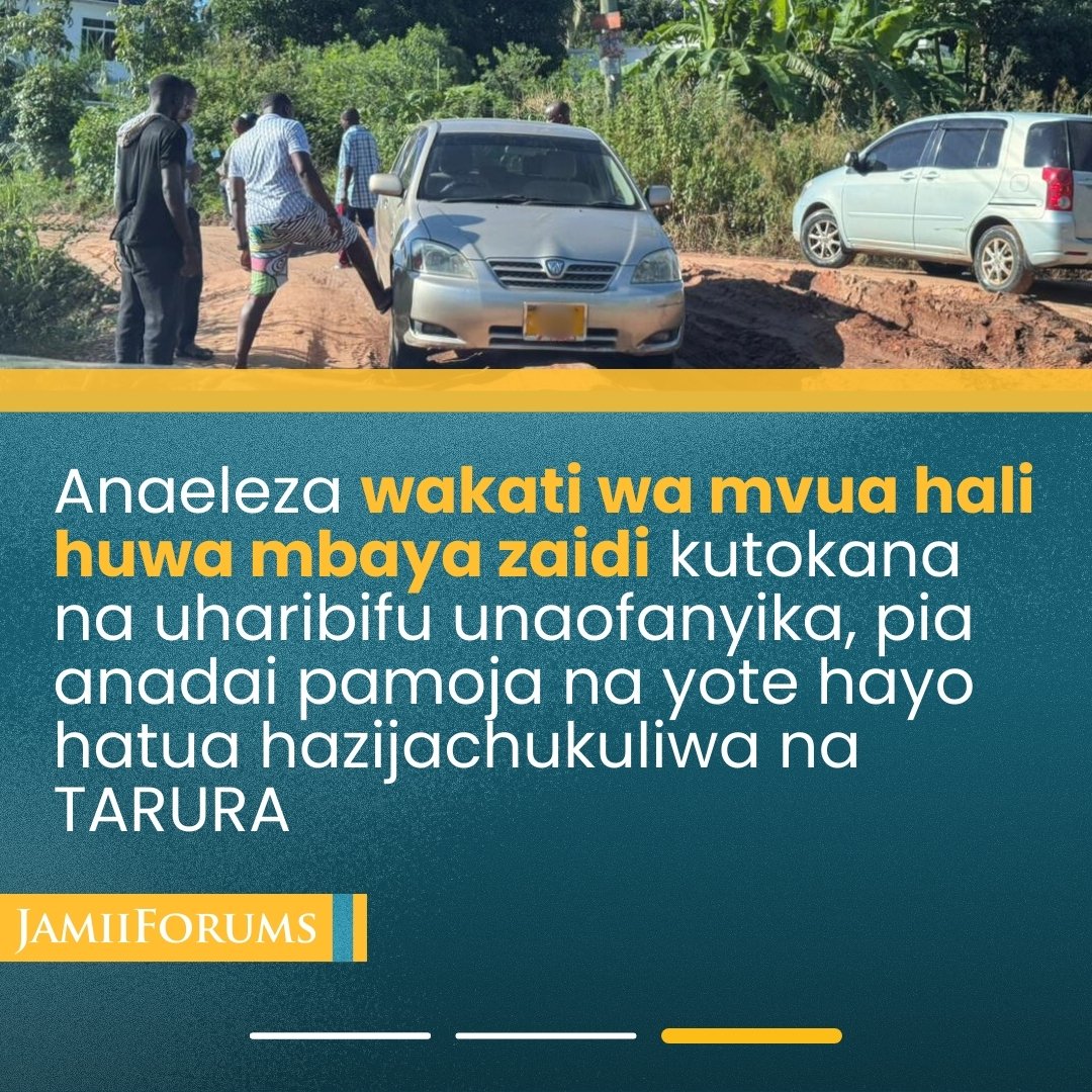 DAR: Mdau wa JamiiForums.com anatoa wito kwa Wakala wa Barabara Vijijini na Mijini Tanzania (#TARURA) kufuatilia na kuchukua hatua dhidi ya Mkandarasi anayechimba mchanga maeneo ya Mto Tegeta na kupita Barabara ya Mkupita akidai magari yanayotumika yanachangia uharibifu