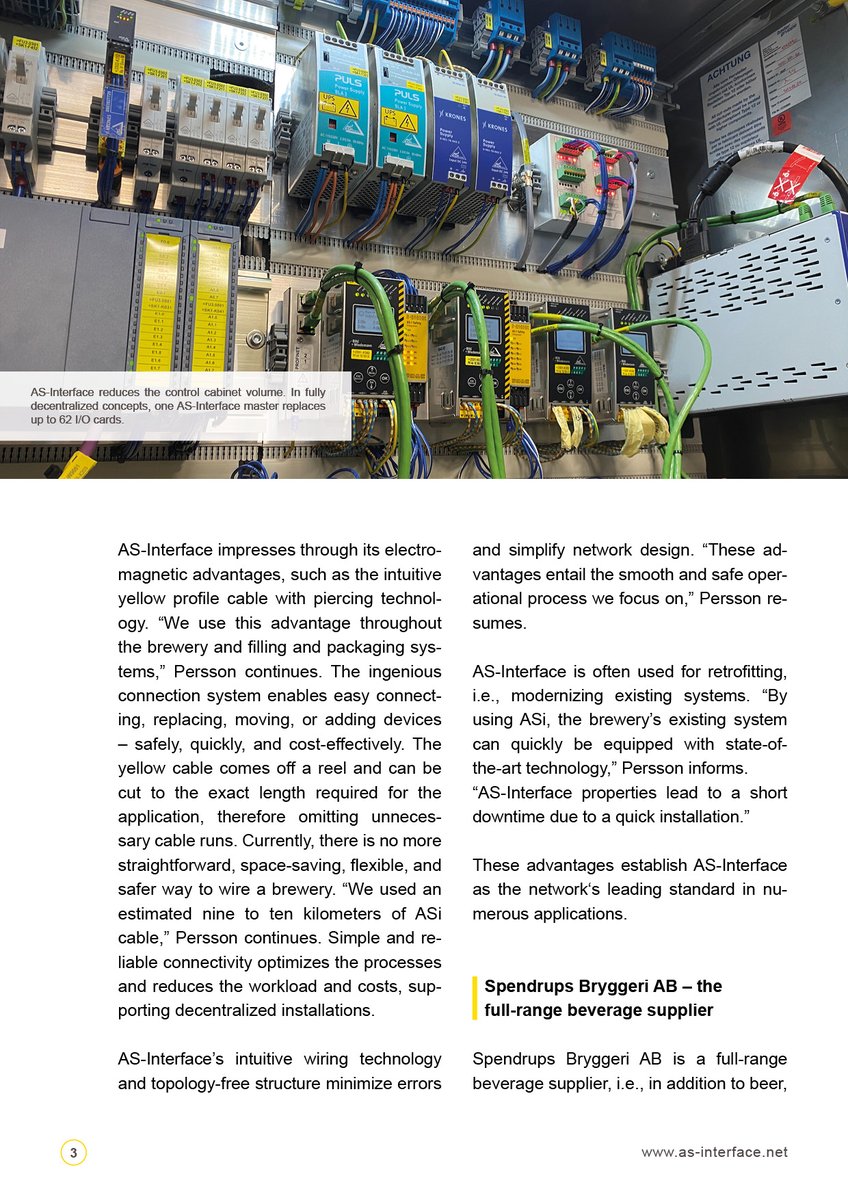 ASInterface's tweet image. &quot;Skål&quot; - that&apos;s how you toast in Sweden. @SpendrupsBrygg,  Sweden‘s leading brewery and beverage company, strives for sustainability and is committed to quality and innovation. AS-Interface is part of the  brewery’s innovative automation.
Full article: magazin.as-interface.net/en/2024-e1?art…