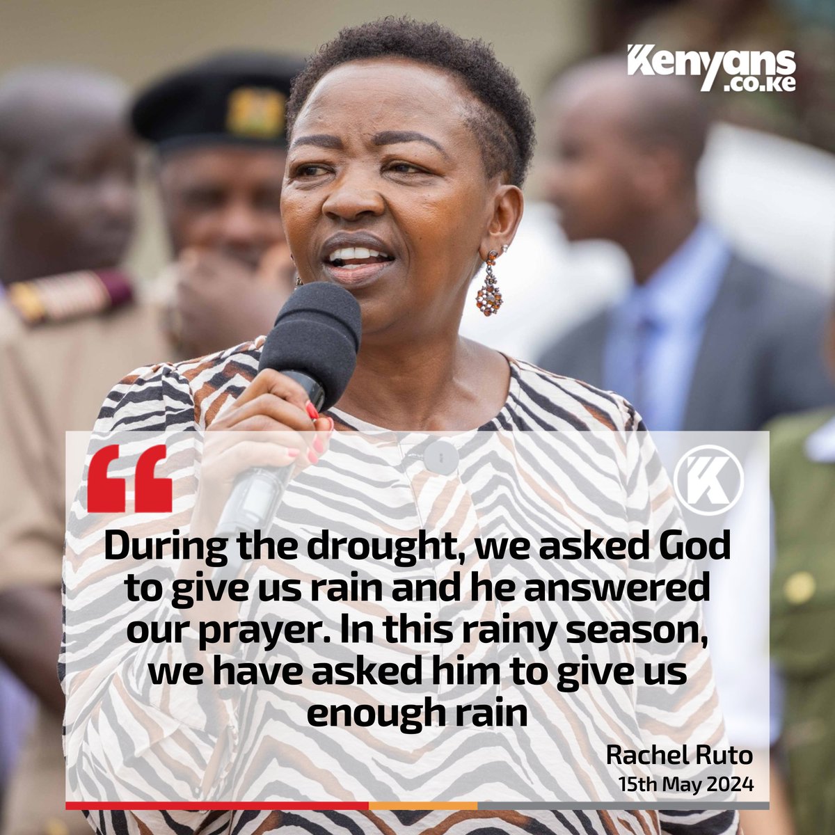 During the drought, we asked God to give us rain and he answered our prayer - First Lady Rachel Ruto