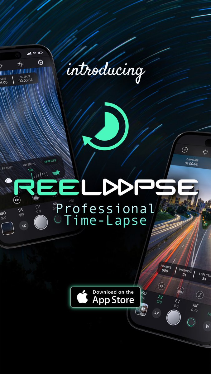 Are you Ready to Bend Time to Your Will!? 😏 Step up your creative game and explore new dimensions in time-lapse videography 🎥✨

Download ReeLapse now on the  App Store: apps.apple.com/app/id64767813…