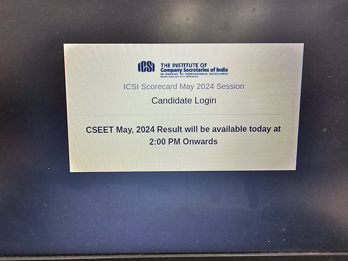 sansarchhikara's tweet image. #CSEET May 2024 exam result to be declared at 2 pm sharp today. ICSI has already given the link on the CSEET on its homepage. Hpwever the link will be activated only at 2 pm. #csexamresults #csstudents #icsi #CSEETMay2024
finance.careers360.com/articles/cseet…