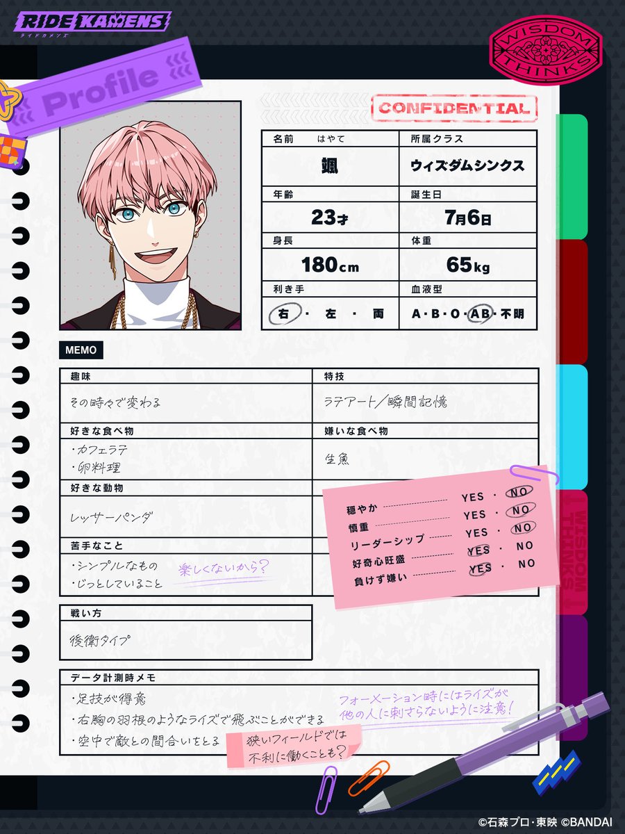 1/2) ◤新プロフィール情報公開◢ エージェントが管理する 仮面