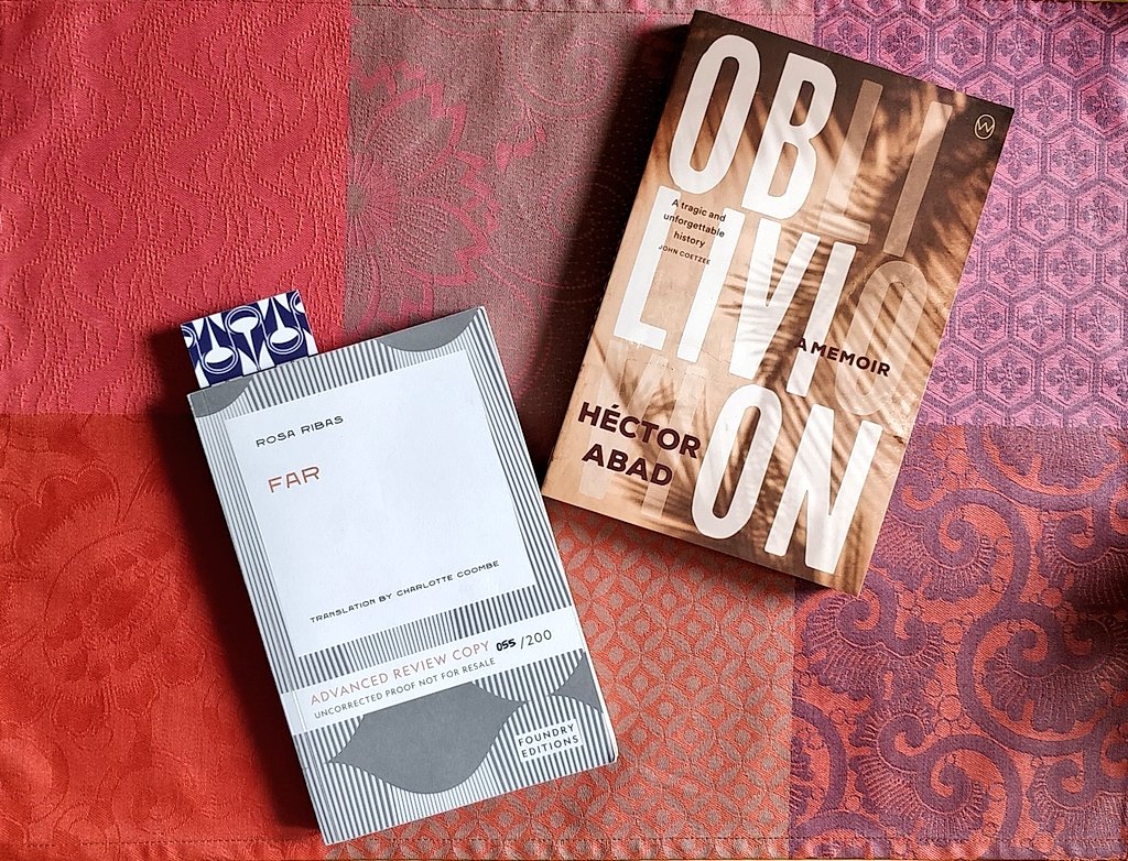 Loving @BBCRadio3's Hispanic tunes this morning, as I finish a book from Spain (@FoundryEditions) and I start one from Colombia (@WorldEdBooks)🇪🇸🇨🇴