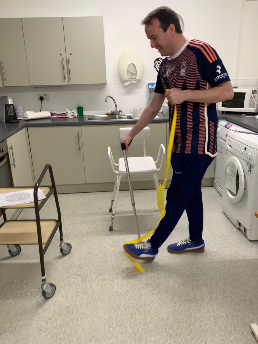 One of the most novel things I’ve done at the hospital is an occupational therapy session to prepare for my return to stand-up.

✅ Whisk instead of mic. 
✅ Sock aid instead of lead.
✅ Hospital kitchen instead of stage.

Not for me to say, but I think I crushed it.