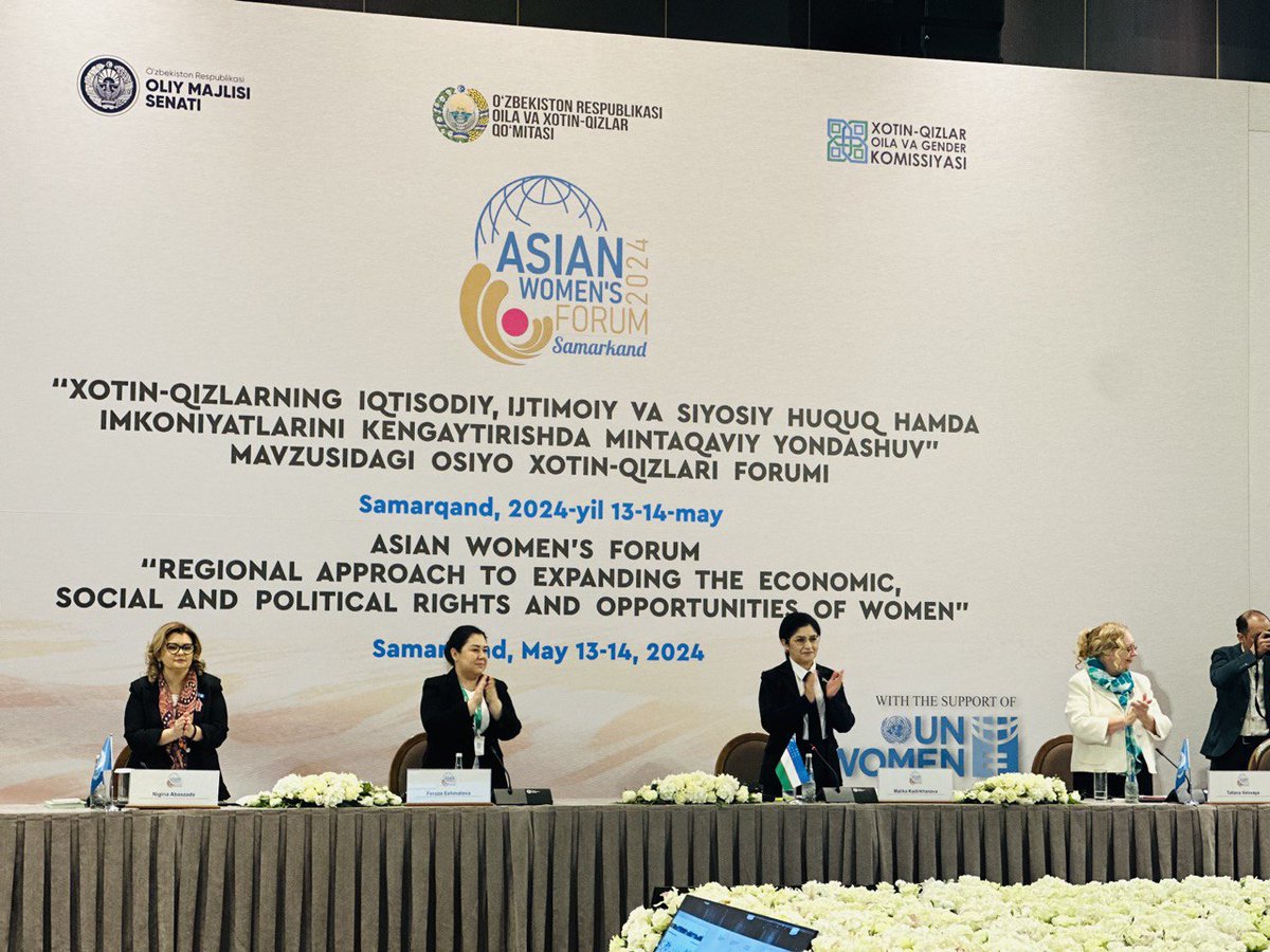 Empowering women, combating violence:@ the Asian Women’s Forum in🇺🇿​,UNFPA joined the discussion on regional strategies 2 eliminate violence against women & children. From tackling gender stereotypes 2 digital violence, we're committed 2 fostering a safer, more inclusive society.