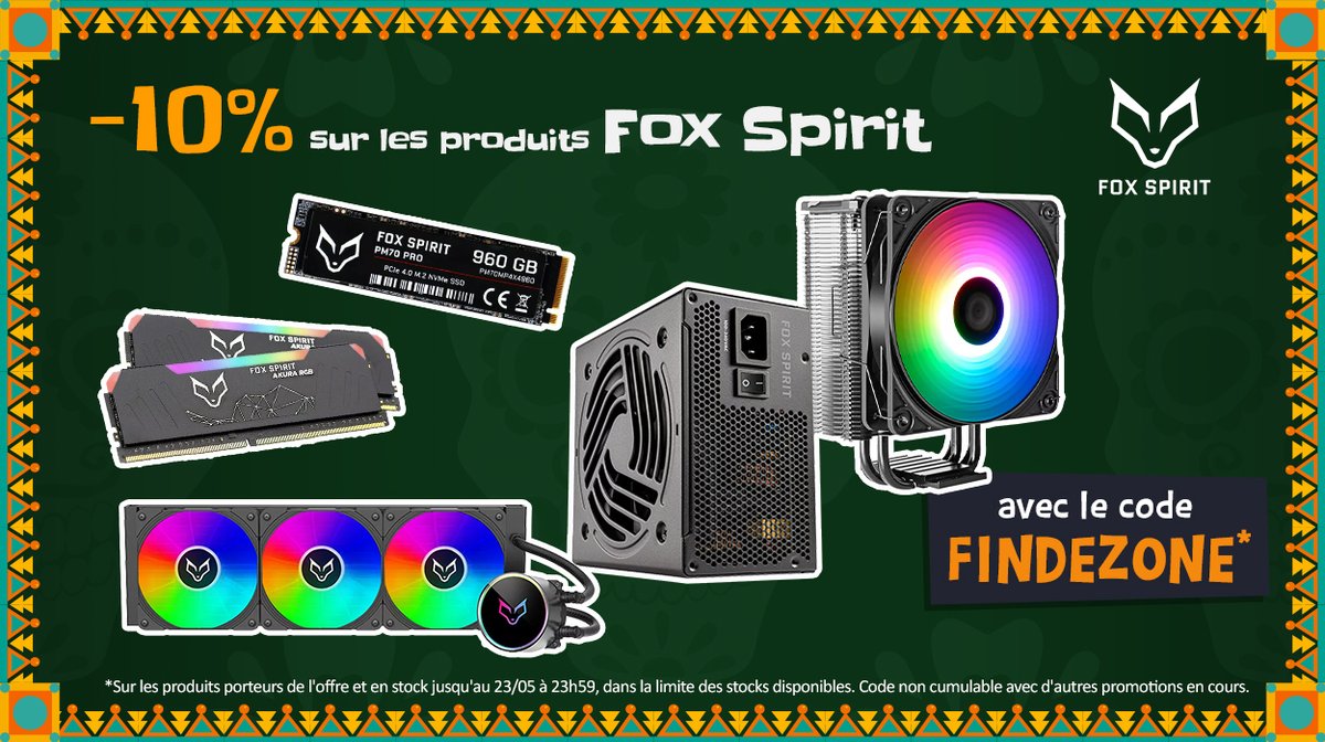 🔥 #25AnsTopAchat -10% sur les produits Fox Spirit ! ➡ Code FINDEZONE ! topachat.com/search/fox%20F…