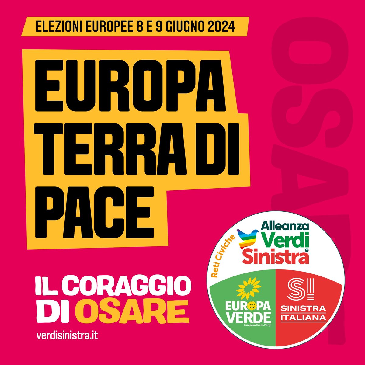 Aumenta la spesa militare e venti di guerra soffiano sempre più forti. Dobbiamo fare di tutto per fermare questa corsa verso l'abisso. È ora di far tacere le armi e far parlare la diplomazia, perché l'Europa è una terra di #Pace. Leggi il nostro programma verdisinistra.it