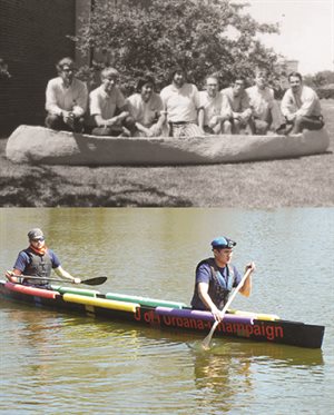Il #16maggio 1971 prima gara di canoe in cemento, da parte di studenti dell'Università di Illinois e Purdue. Il prof di ingegneria, Clyde Kesler, aveva lanciato una sfida per costruire una canoa in cemento. Alla fine il risultato somigliava vagamente a una canoa, pesava 168 kg.