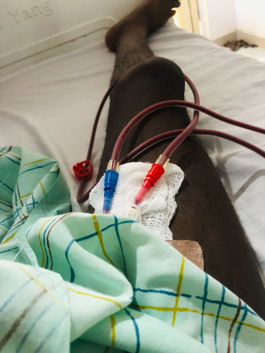 Dear Twitter Nigeria,I am appealing to you all for your help, help us save a friend and brother. 
He has being diagnosed of Left ventricle of the heart failure and kidney failure.
And needs 3 sessions of dialysis which cost 40k each that’s (120k )weekly.
He was admitted at Doren