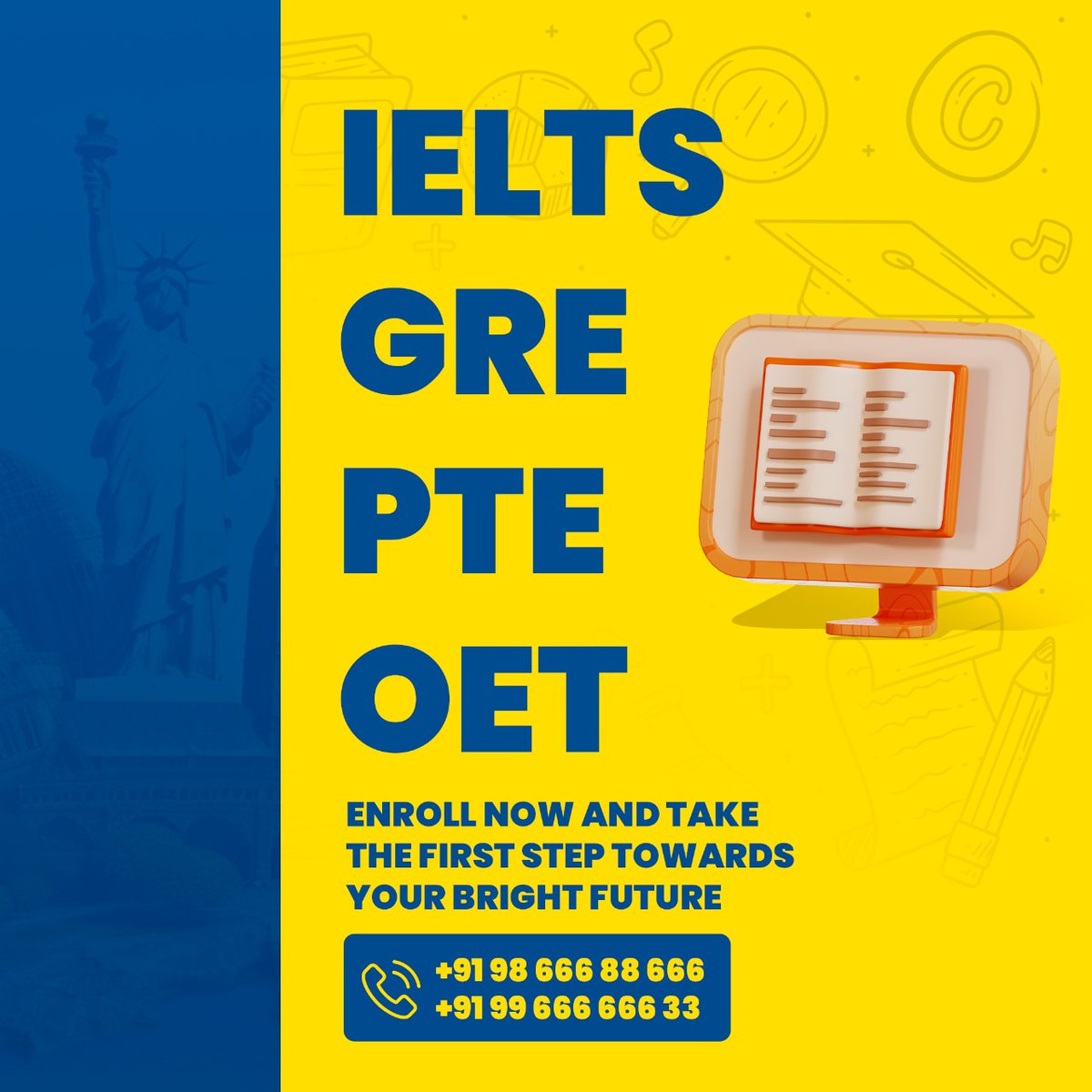 1stacademy's tweet image. Unlock your potential with FIRST ACADEMY! Enroll now for expert guidance in IELTS, GRE, PTE, OET, and more. Your bright future awaits!

#firstacademy #academy #ameerepet #madhapur #expertguidance #bestinstitue #institue #Studyabroad #IELTS #gre #pte #oet #education