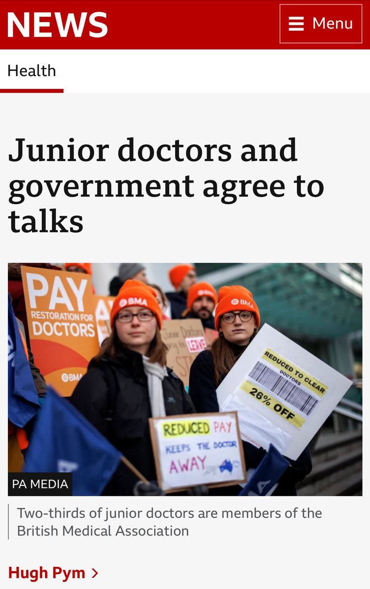 So hold on... Even the current incompetent UK Government are starting pay talks with the BMA Resident Doctors before the Scottish Government? Is the Scottish Health Secretary on Furlough?