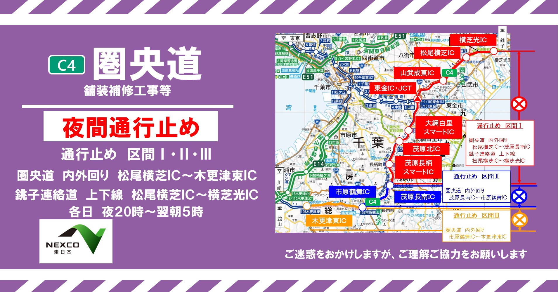 NEXCO東日本（関東工事規制） on X: 