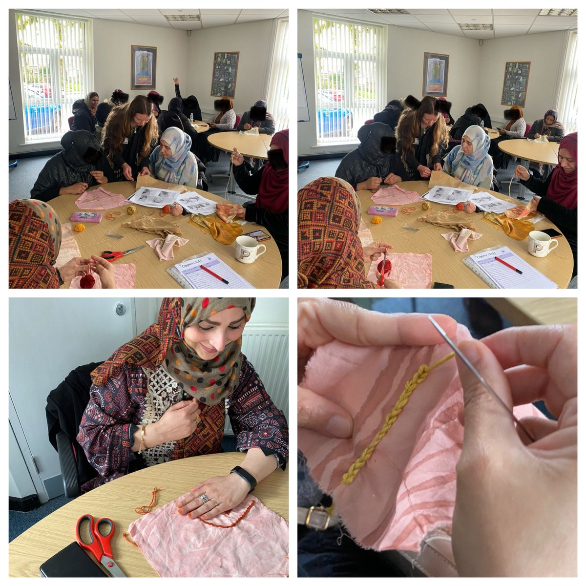 Fantastic workshops @Coppiceprimary CHAI with the amazing @cabasacarnival team. The mums are learning all about #naturalDyeing, #Batik, #embriodery and #Shibori, gaining fantastic new Skills.