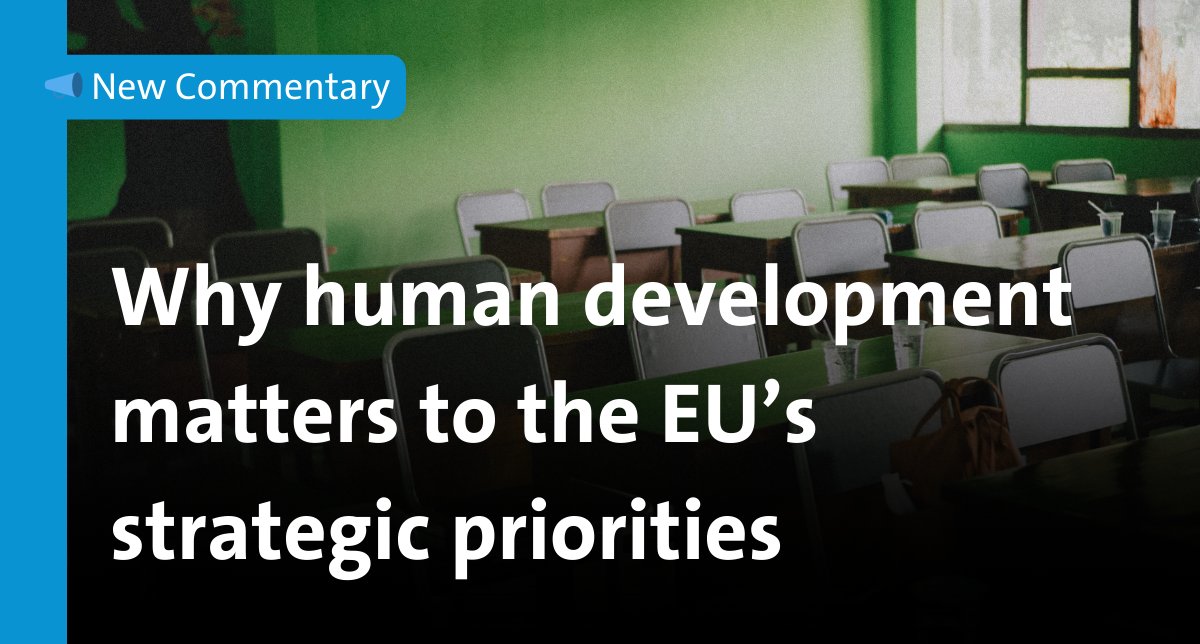🏥 Health and education get little attention in EU politics despite their importance to voters and the EU's strategic interests.

📖 But how does investing in international human development benefit the EU?

Read the full commentary 👉 bit.ly/3JXWW3J
#GlobalGateway