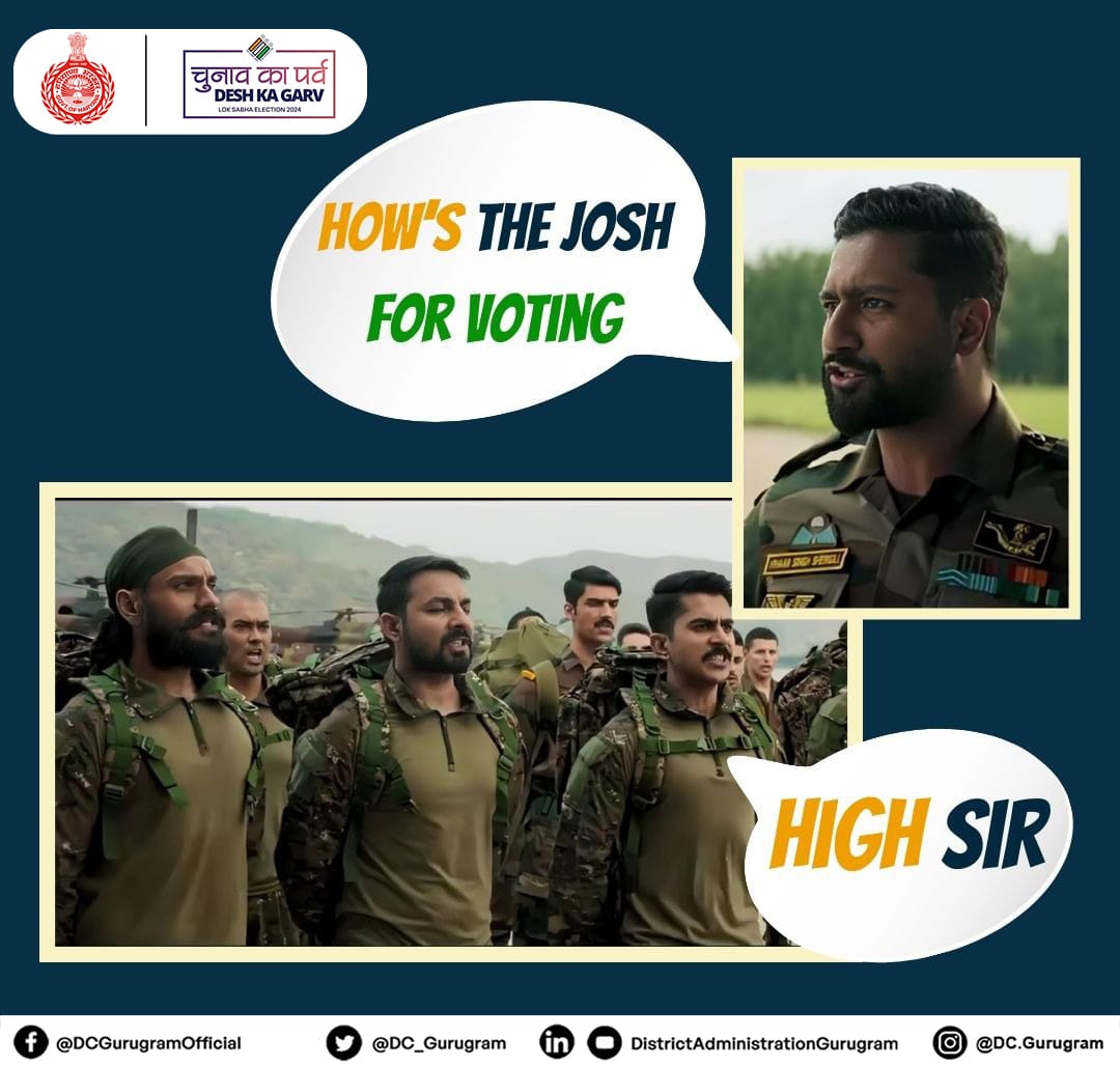 The Josh for Voting 🗳️ is High! Let's spread the enthusiasm and encourage everyone to participate in the #LokSabhaElections2024. It's time to show our strength and contribute to shaping the future of our nation! #VoterAwareness #NoVoterToBeLeftBehind #LokSabhaElections2024