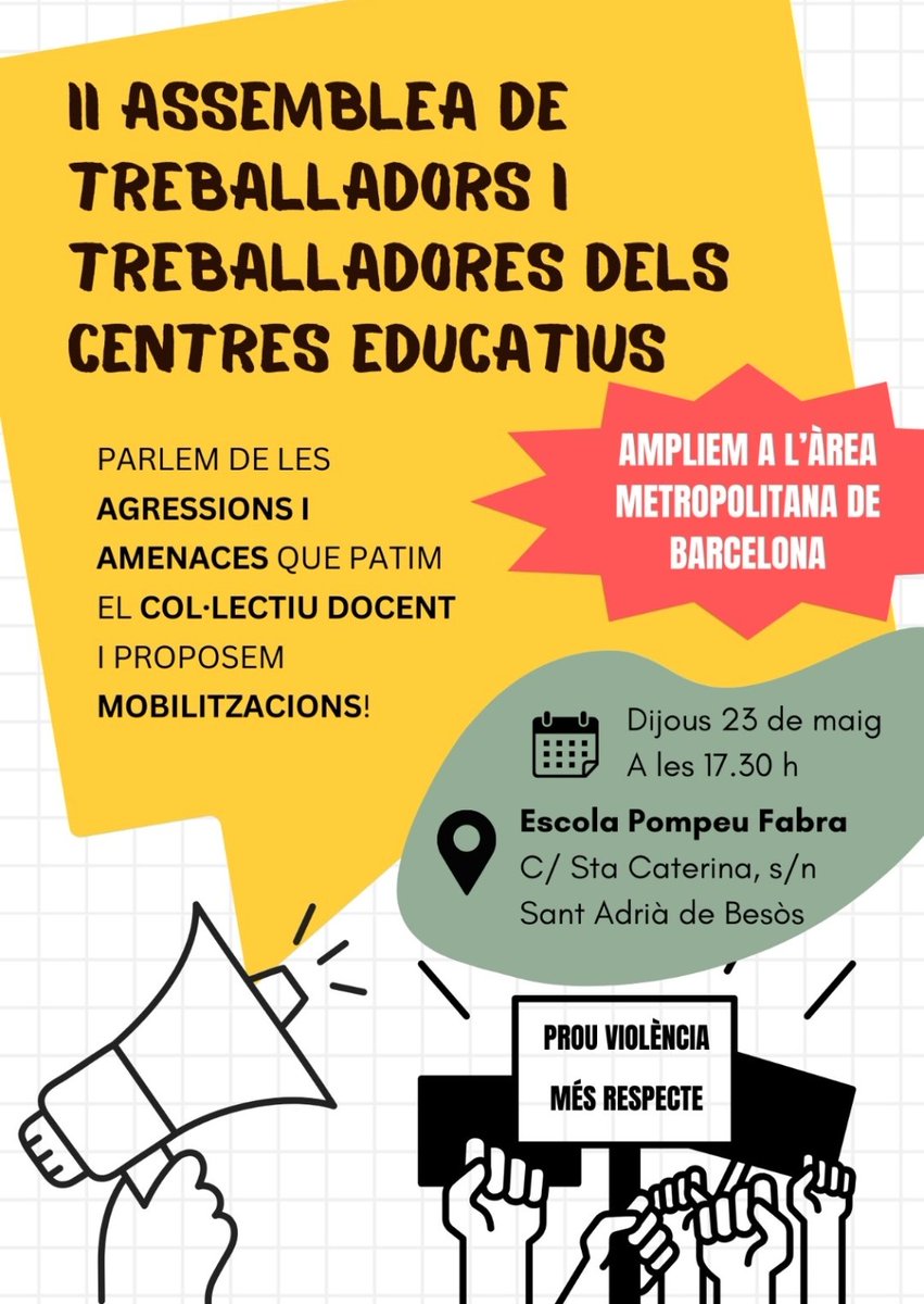 pico_kosme's tweet image. Proper dijous dia 23, a Sant Adrià de Besòs. Comencem a organitzar-nos per recuperar la #dignitatdocent