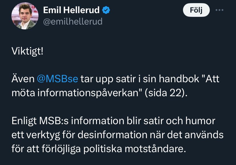 Vi lever i en boomer-autokrati där politisk satir via memes betraktas som desinformation