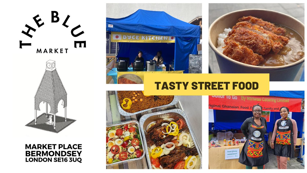 Feeling hungry today? How about Japanese Curry? Perhaps, Ghanaian food?  Enjoy world food in The Blue on Thursdays at @thebluemarket London SE16 3UQ