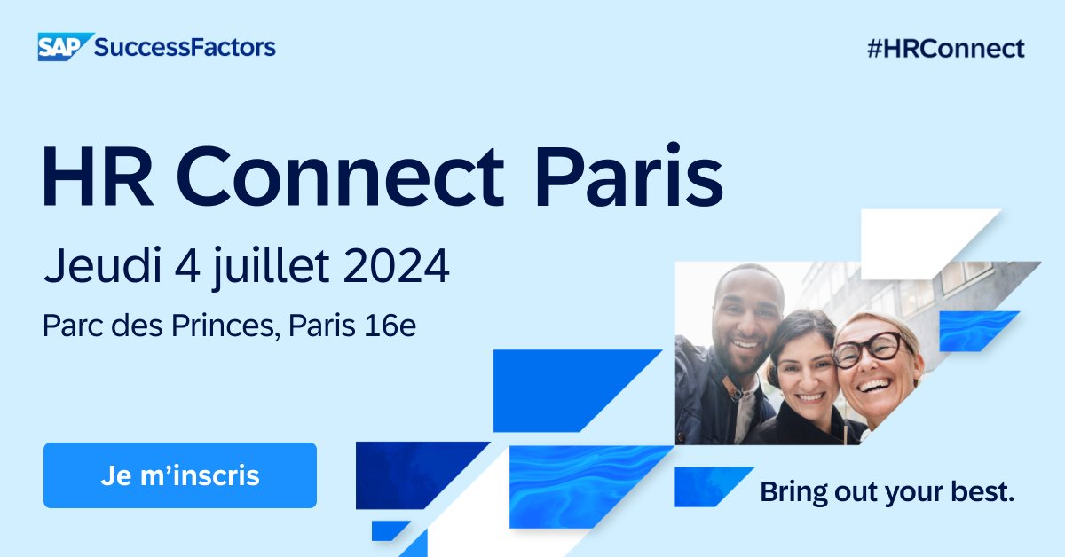 📣 HR Connect Paris se tiendra le 4 juillet prochain, au Parc des Princes ! Ne manquez pas cette occasion d’unique d’explorer les dernières tendances et meilleures pratiques RH. 📅 Lien d'inscription : sap.to/6016jaC8K #HRConnectParis #SAPSuccessFactors