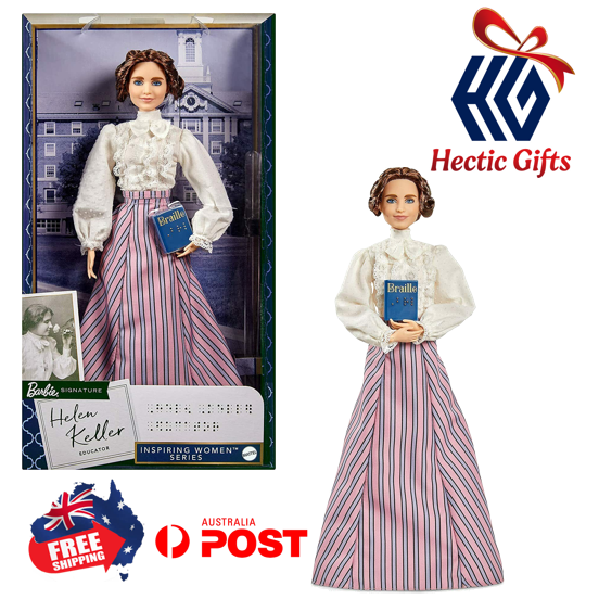 NEW - Barbie Signature Inspiring Women Series: Helen Keller Barbie Doll ow.ly/buva50K5hmY #New #HecticGifts #Mattel #Barbie #SignatureSeries #InspiringWomen #HelenKeller #Braille #CollectorsDoll #BarbieDoll #FreeShipping #AustraliaWide #FastShipping