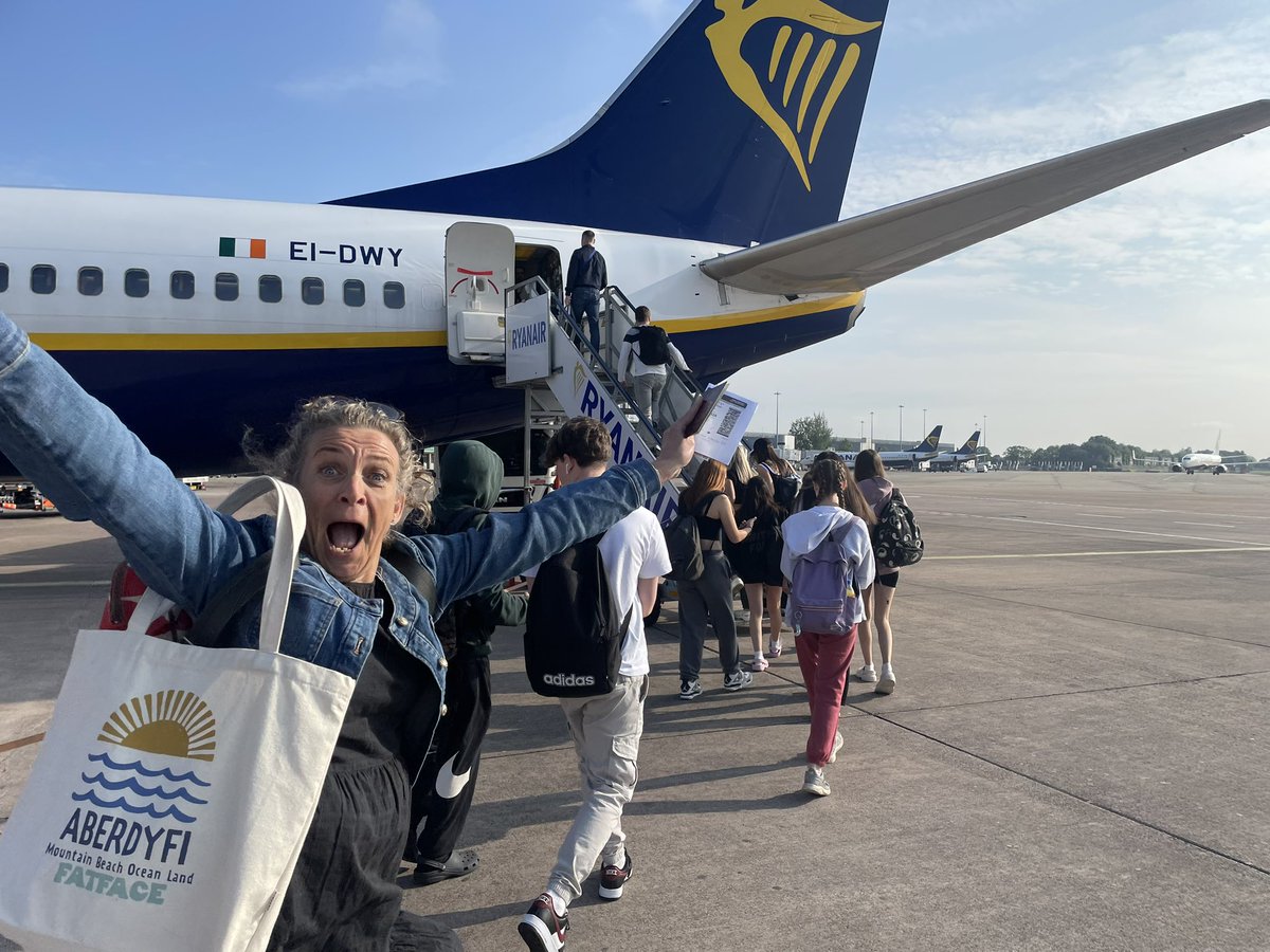 Boarding for Madrid. Pupils and staff excited 😊 🇪🇸 #Madrid2024