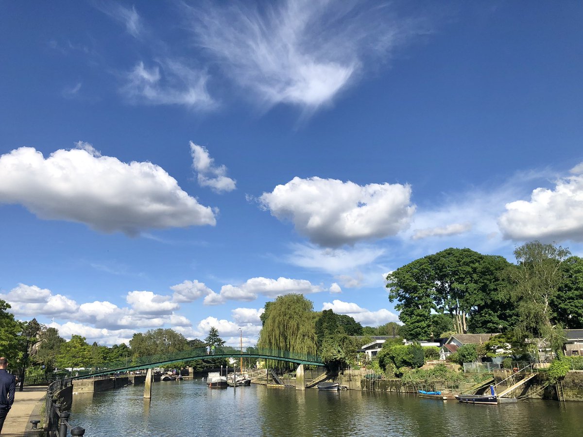 We enjoyed a late afternoon walk with our son at Twickenham Riverside yesterday with some fabulous clouds overhead.