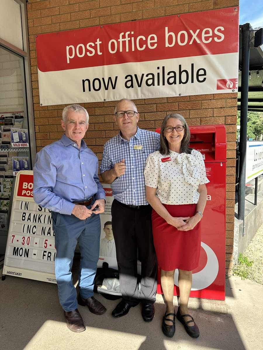With Suzie & Jack Stride, Licensed Post Office Bongaree, Bribie Island Suzie gave powerful, data-packed testimony at the senate inquiry into closure of rural bank branches and then answered our questions clearly & confidently She invited senators to her PO and I saw first hand