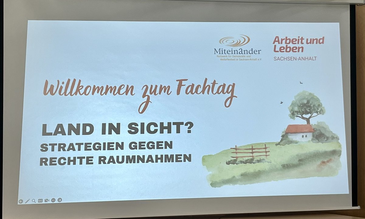 Gleich geht’s los. Wir freuen uns über einen spannenden Fachtag in #Halberstadt zusammen mit Arbeit und Leben Sachsen-Anhalt. #rechtsextremismus #demokratie #fachtag