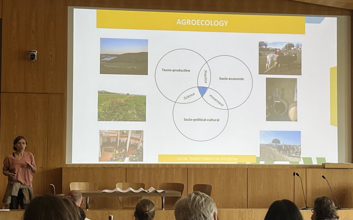 Day 3 of our co-innovation workshop begins exploring that all food systems have 3 elements: 🚜Practical delivery 📑Policy frameworks 💰Socio-economic environment With #agroecology we bring all 3 together in their complexity and understand the interdependencies.
