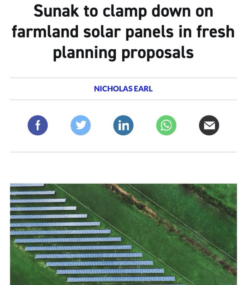 Food security must be protected. Solar panels should not be put on prime agricultural land. Put them on rooftops or brownfield land.