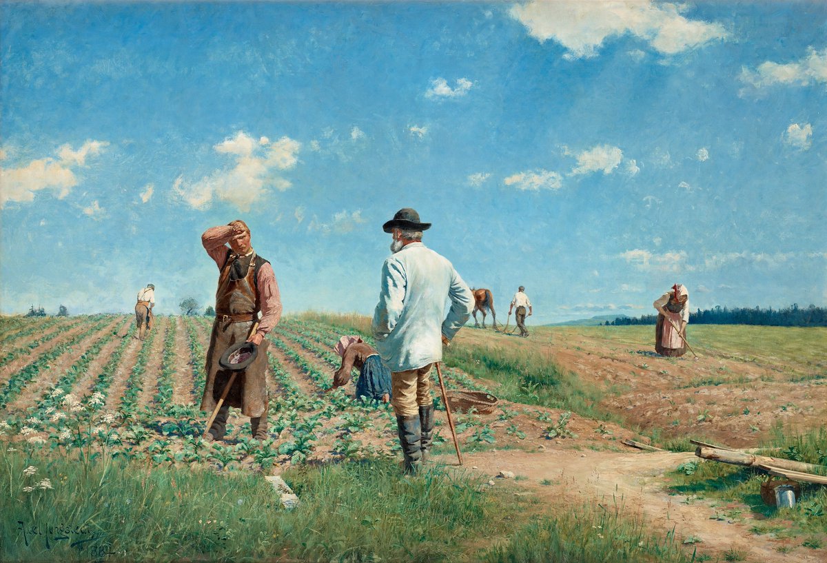 'Trabajando los campos', del pintor sueco Axel Jungstedt (1859-1933).