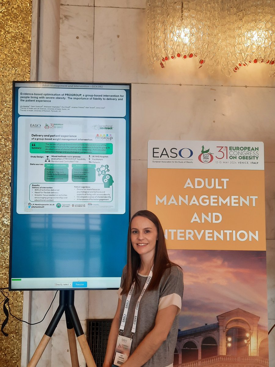 Fantastic few days at #ECO2024 meeting new faces and representing <a href="/PROGROUPStudy/">PROGROUP Study</a> with <a href="/DrShokraneh/">Dr Shokraneh Moghadam (she/her)</a>. Great sessions on mental health and great to hear from people living with severe obesity in lots of sessions too, esp powerful talk from <a href="/alina_ctin/">Alina Constantin</a> 
Grazie 🇮🇹