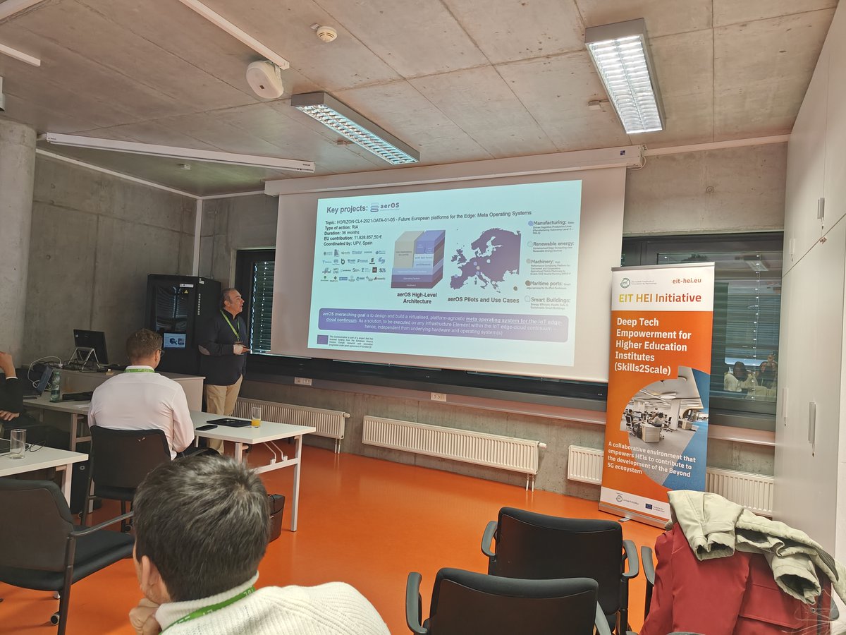 #LearnaboutaerOS: Carlos Palau from @UPV  participated in the 3rd Peer Learning Event of the #Skills2Scale project in the Czech Republic, hosted by the Technical University of Liberec. During the event, her had the opportunity to present elements of our project.
@EU_CloudEdgeIoT