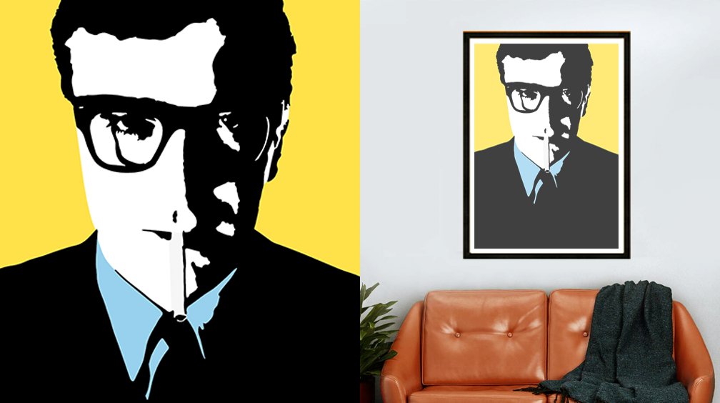 Michael Caine 
Redbubble: tinyurl.com/prkh84k5

#michaelcaine #britishfilm #harrypalmer #getcarter