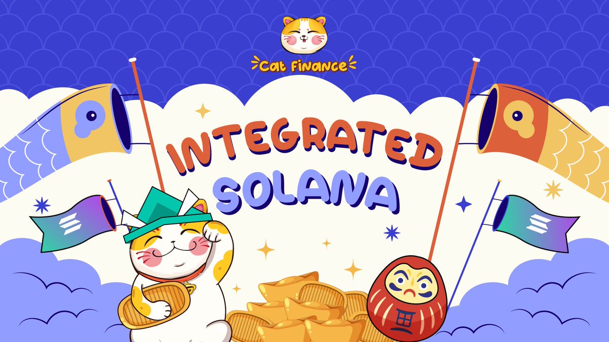 🎉🥳  Exciting News! 🎉 Cat Finance has been integrated Solana into its platform. 💰 Cat Finance has been providing our users with airdrops, establishing itself as the most profitable #Launchpad platform in the space. 🎁 #CatFinance $CAT #integration