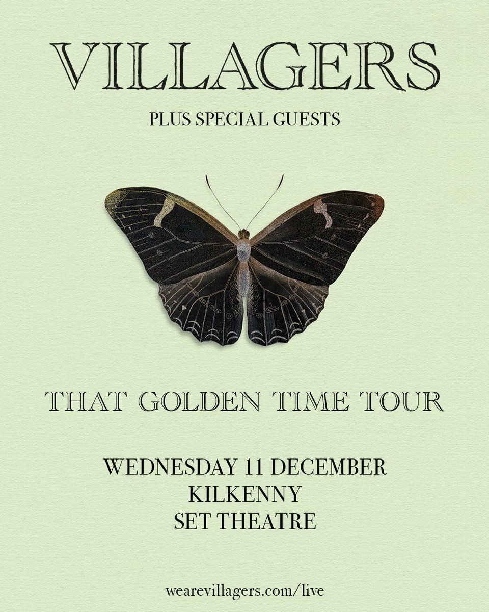 𝗢 𝗡 • 𝗦 𝗔 𝗟 𝗘 • 𝗡 𝗢 𝗪 Villagers Wednesday 11 December Set Theatre Kilkenny Tickets set.ticketsolve.com/shows/11736548…