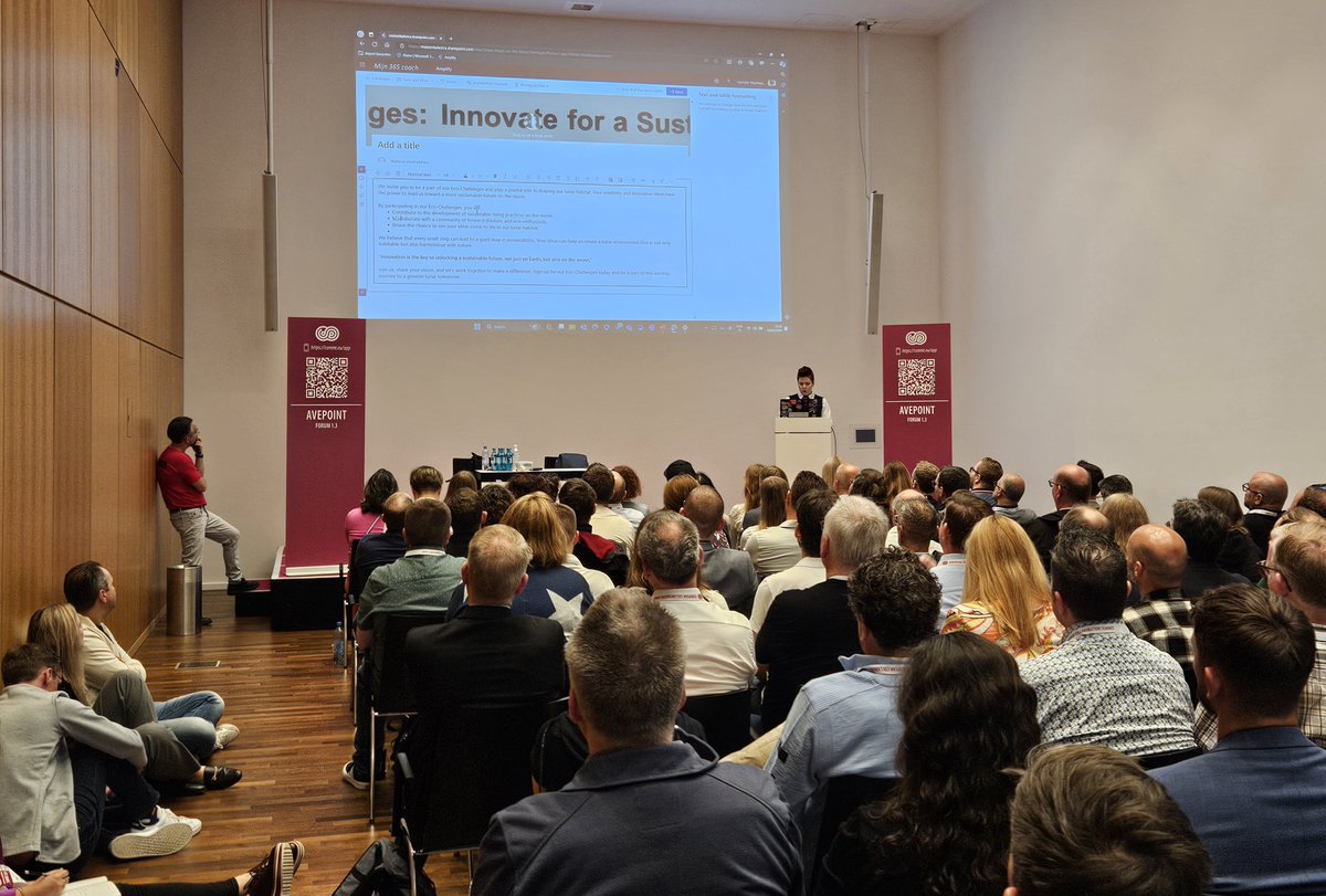 collabsummit's tweet photo. ๐ข Learn how to streamline your organizational communications using Viva Amplify with Marijn Somers and Sari Soinoja. Great demos! ๐คฉ #Communication #VivaAmplify #CloudSummit #CollabSummit #CommunityRocks https://t.co/yvJ5Ru1cbs