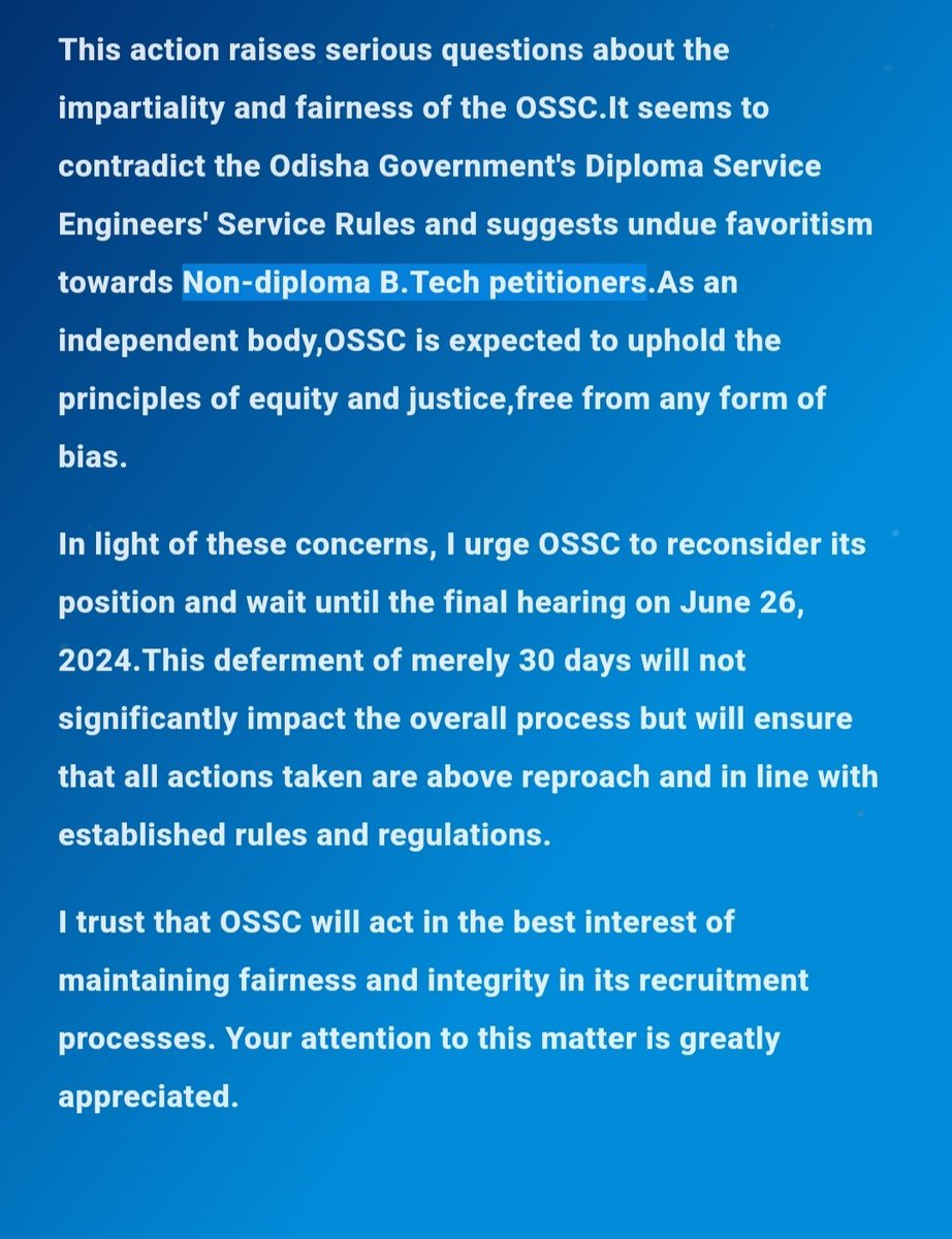 Respected Chief Secretary @PradeepJenaIAS  Sir ,

Respected DC-cum-ACS @_anugarg Madam , 

We need your personal intervention regarding this matter. We Diploma holders really been surprised by looking OSSC's stand regarding their own advertisement !!!